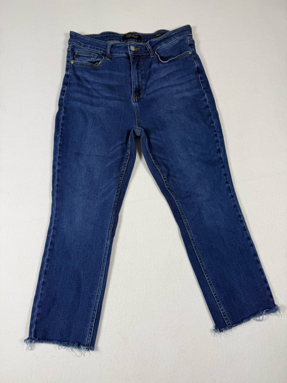 Judy Blue Womens Size 15/32 Slim Fit Frayed Hem High Rise Jeans